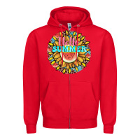 Red hello summer Zipper Hoodie - JahusDesignShop