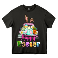 Asphalt Bunny Happy Easter truck Heavy Core Tee - CowGirlArtShop