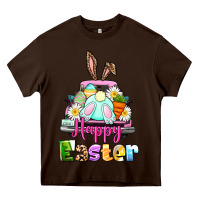 Chocolate Brown Bunny Happy Easter truck Heavy Core Tee - CowGirlArtShop