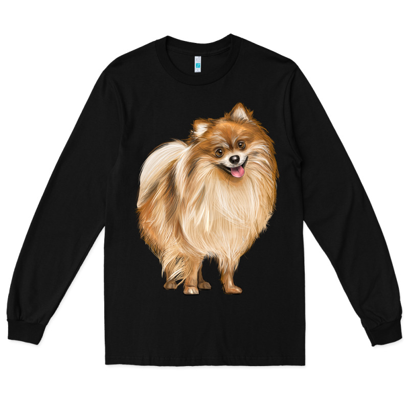Pomeranian Dog Illustrations Long Sleeve Tee by LillyAllenDesigns | Teevron