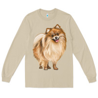 Mushroom Pomeranian Dog Illustrations Long Sleeve Tee - LillyAllenDesigns