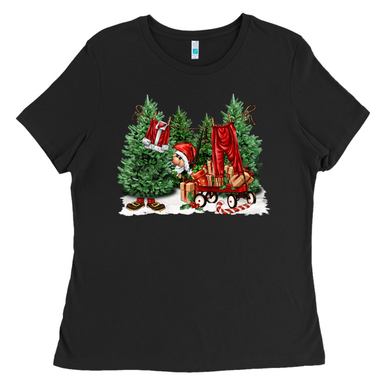 Christmas Santa Ladies Tee by FaDigitalArtStudio | Teevron