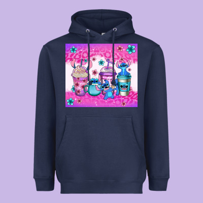 Stitch Coffee Cups Heavyweight Hoodie Designed By Jasminsmagicworld