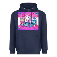 Navy stitch coffee cups Heavyweight Hoodie - Jasminsmagicworld