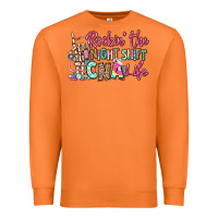 Carrot rockin the night shift cna life Premium Sweatshirt - RanaPortraitStore