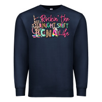Navy rockin the night shift cna life Premium Sweatshirt - RanaPortraitStore