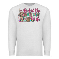 Oatmeal Heather rockin the night shift cna life Premium Sweatshirt - RanaPortraitStore