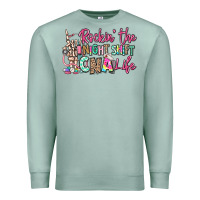 Seafoam rockin the night shift cna life Premium Sweatshirt - RanaPortraitStore