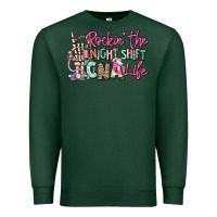 Sports Green rockin the night shift cna life Premium Sweatshirt - RanaPortraitStore