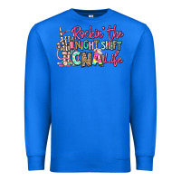 True Royal rockin the night shift cna life Premium Sweatshirt - RanaPortraitStore