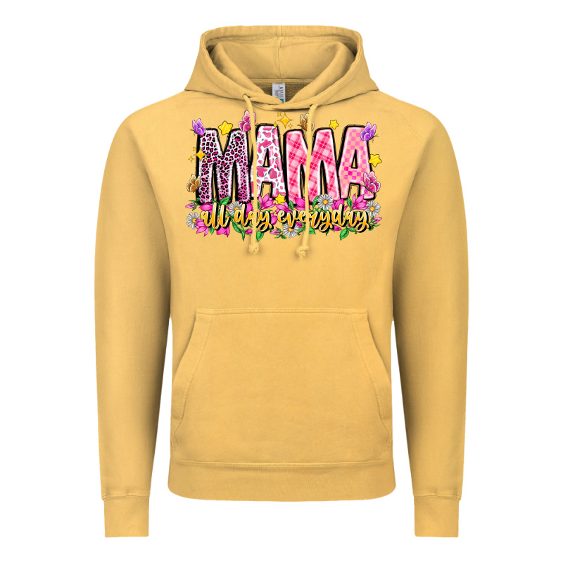 Mama All Day Everyday Vintage Hoodie by CowhideDigitalArt | Teevron