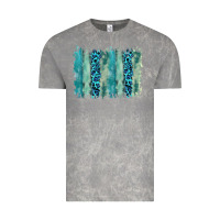 Cloud Rock turquoise leopard watercolor brushstroke background Vintage Tee - RanaPortraitStore