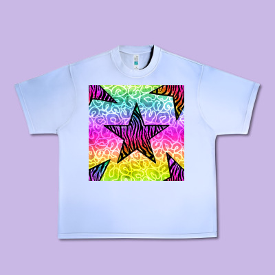 Zebra Glitter Star Seamless Pattern Urban Heavy Tee Designed By Bundleandbundleshop