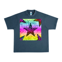 Midnight Navy zebra glitter star seamless pattern Urban Heavy Tee - BundleAndBundleShop