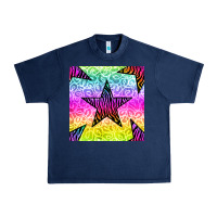 Navy zebra glitter star seamless pattern Urban Heavy Tee - BundleAndBundleShop