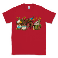 Red rodeo cowboy coffee cups Classic Tee - OliviaCreatesArt