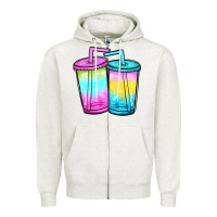 Oatmeal Heather loaded tea Zipper Hoodie - JahusDesignShop