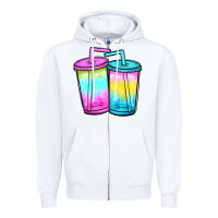 White loaded tea Zipper Hoodie - JahusDesignShop