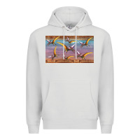 Dove Grey dinosaur pterodactyl sippy cup Premium Hoodie - Artiststas