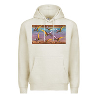 Oatmeal Heather dinosaur pterodactyl sippy cup Premium Hoodie - Artiststas