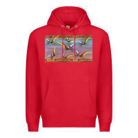Red dinosaur pterodactyl sippy cup Premium Hoodie - Artiststas
