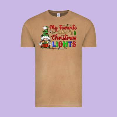 My Favorite Color Is Christmas Lights Vintage Tee Designed By Bundleandbundleshop