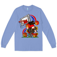 Colony Blue Basketball Gnome Long Sleeve Tee - CowhideDigitalArt