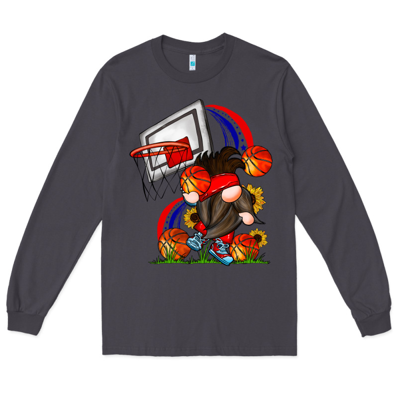 Basketball Gnome Long Sleeve Tee by CowhideDigitalArt | Teevron