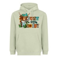 Matcha just a little moody coffee cup long haired cow Heavyweight Hoodie - Jasminsmagicworld