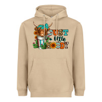 Mushroom just a little moody coffee cup long haired cow Heavyweight Hoodie - Jasminsmagicworld