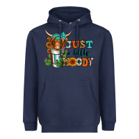 Navy just a little moody coffee cup long haired cow Heavyweight Hoodie - Jasminsmagicworld