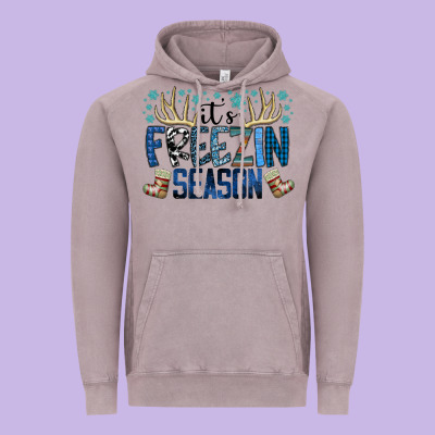 Freezin Season Vintage Hoodie Designed By Sublimationcraftshop