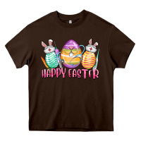 Chocolate Brown Happy Easter Nurse eggs Easter Day Heavy Core Tee - CowGirlArtShop