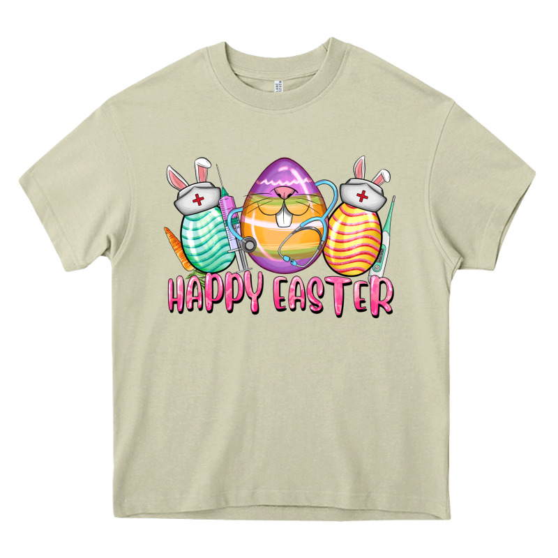 Happy Easter Nurse Eggs Easter Day Heavy Core Tee by CowGirlArtShop | Teevron