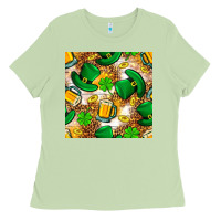 Matcha St. Patricks day hat digital paper Ladies Tee - BundleAndBundleShop