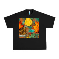 Black fall pumpkins seamless pattern Urban Heavy Tee - BundleAndBundleShop