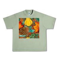Oil Green fall pumpkins seamless pattern Urban Heavy Tee - BundleAndBundleShop