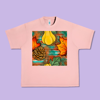 Fall Pumpkins Seamless Pattern Urban Heavy Tee Designed By Bundleandbundleshop