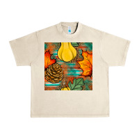 Sandshell fall pumpkins seamless pattern Urban Heavy Tee - BundleAndBundleShop