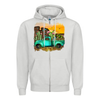 Dove Grey truck Zipper Hoodie - JahusDesignShop