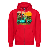 Red truck Zipper Hoodie - JahusDesignShop