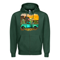 Sports Green truck Zipper Hoodie - JahusDesignShop