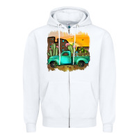 White truck Zipper Hoodie - JahusDesignShop