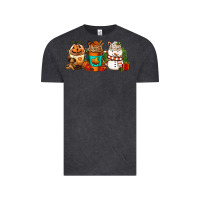 Vintage Black Halloween thanksgiving christmas coffee cups Vintage Tee - FaDigitalArtStudio