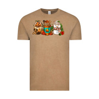 Vintage Coffee Halloween thanksgiving christmas coffee cups Vintage Tee - FaDigitalArtStudio