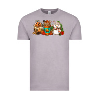 Vintage Zinc Halloween thanksgiving christmas coffee cups Vintage Tee - FaDigitalArtStudio