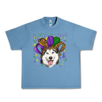 Pebble Blue mardi gras hat husky Urban Heavy Tee - RanaPortraitStore