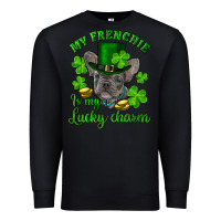Black st.patricks day my french bulldog is my lucky char Premium Sweatshirt - RanaPortraitStore