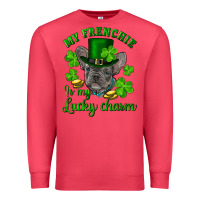 Cardinal st.patricks day my french bulldog is my lucky char Premium Sweatshirt - RanaPortraitStore