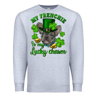 Heather Grey st.patricks day my french bulldog is my lucky char Premium Sweatshirt - RanaPortraitStore